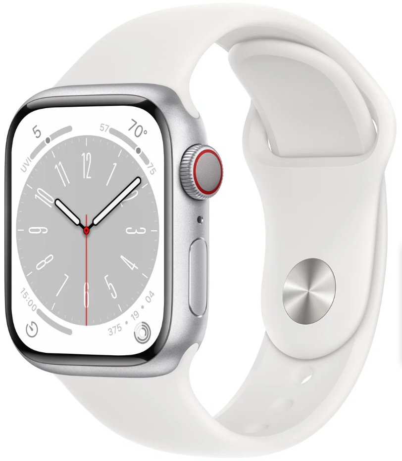 Умные часы Apple Watch Series 8 41 мм, серебристый/белый (США)
